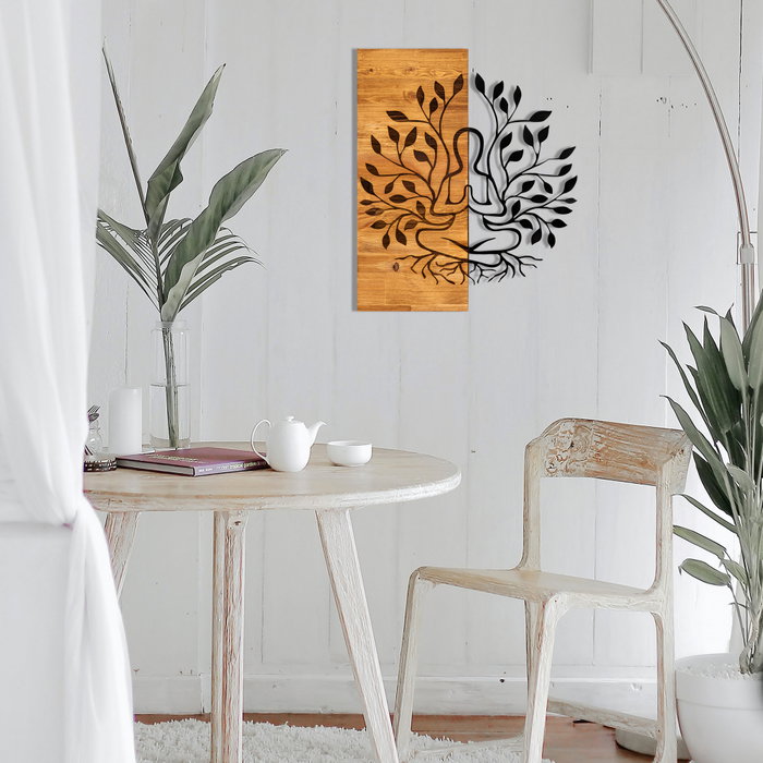 Wallity Lina Escultura de Pared Negro y Nogal Wallity Lina Escultura de Pared Negro y Nogal